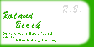 roland birik business card